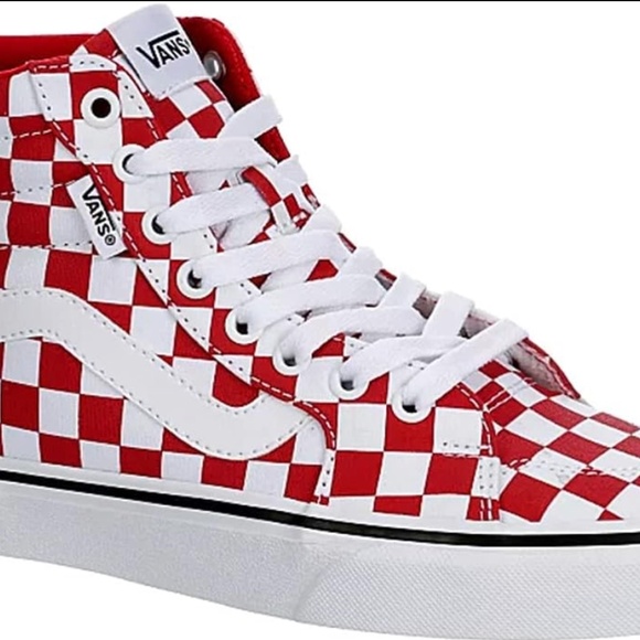 VANS SK8-Hi Decon VR3 checkerboard red sneakers NWB - Picture 4 of 4